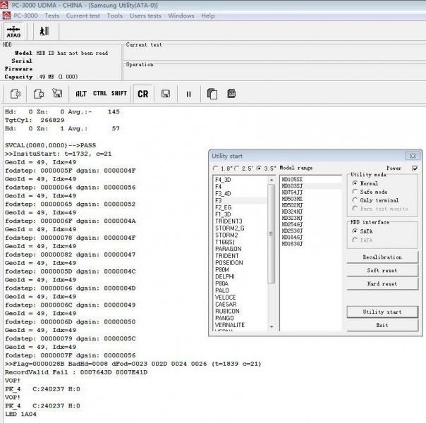 三星HD103SJ數(shù)據(jù)恢復(fù)BSY長亮后停轉(zhuǎn)終端報錯LED